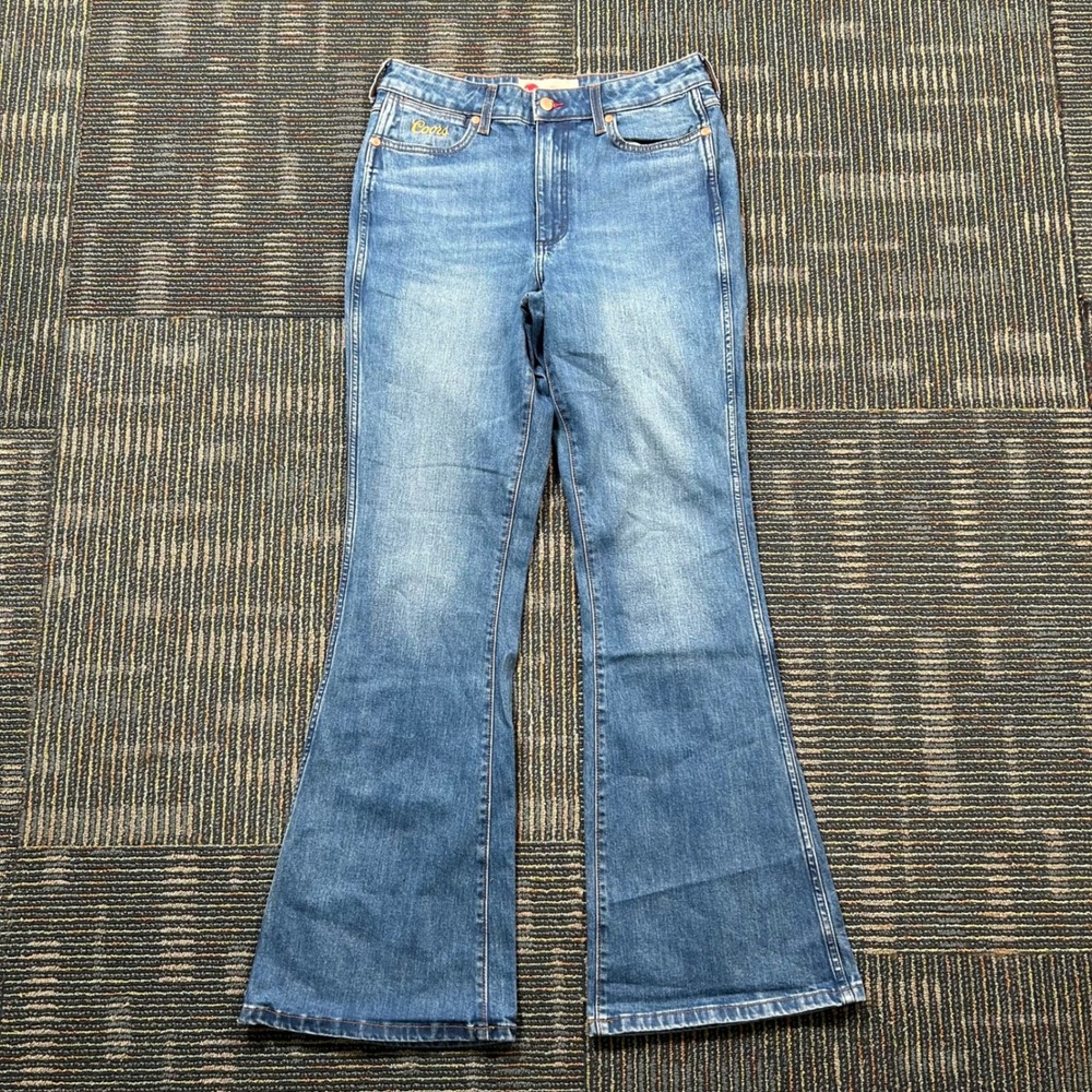 Wrangler Jeans 31x34 Blue Coors Banquet High Rise Flare Denim New with Tags NWT